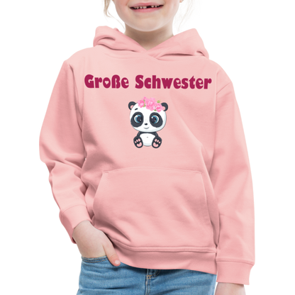 Kinder Premium Hoodie - Große Schwester - Kristallrosa