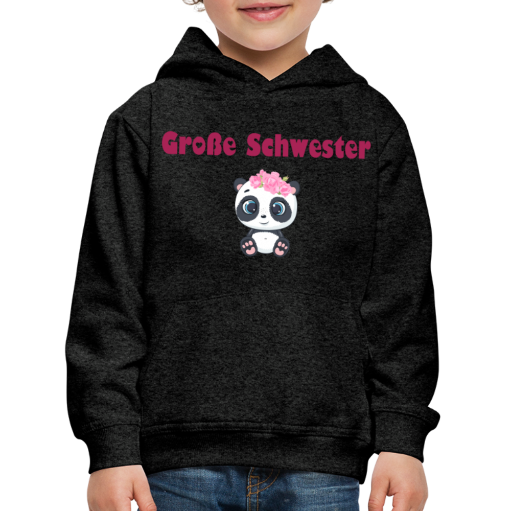 Kinder Premium Hoodie - Große Schwester - Anthrazit