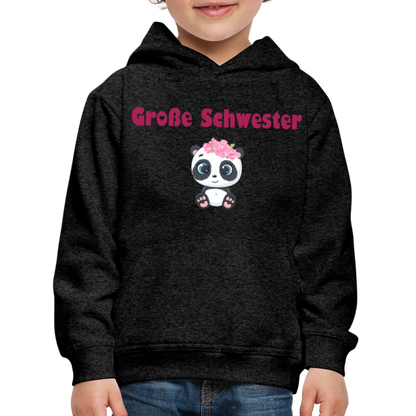 Kinder Premium Hoodie - Große Schwester - Anthrazit