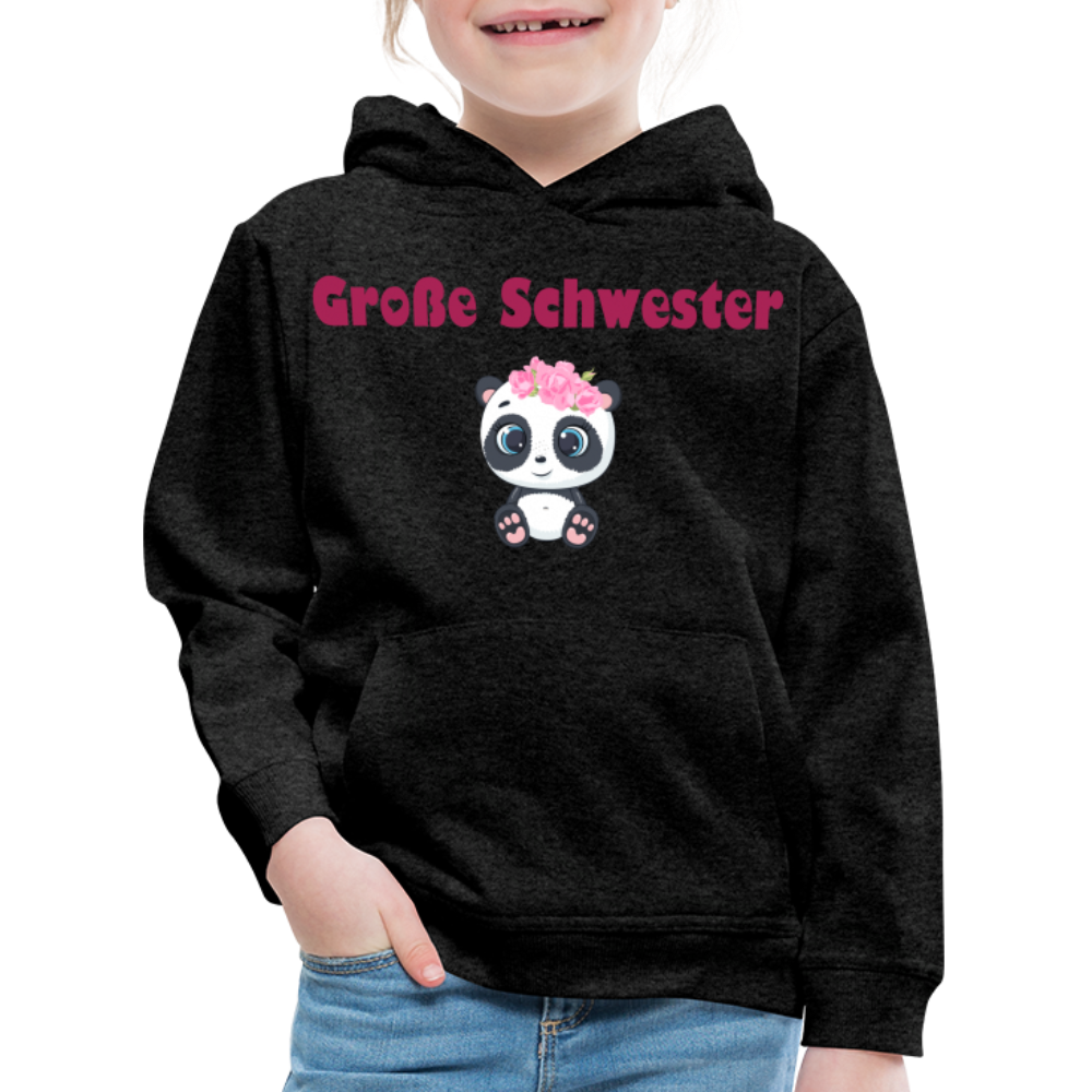 Kinder Premium Hoodie - Große Schwester - Anthrazit