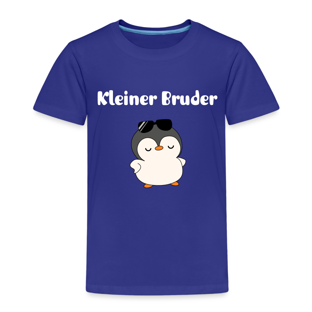 Kinder Premium T-Shirt - Kleiner Bruder cooler Pinguin - Königsblau