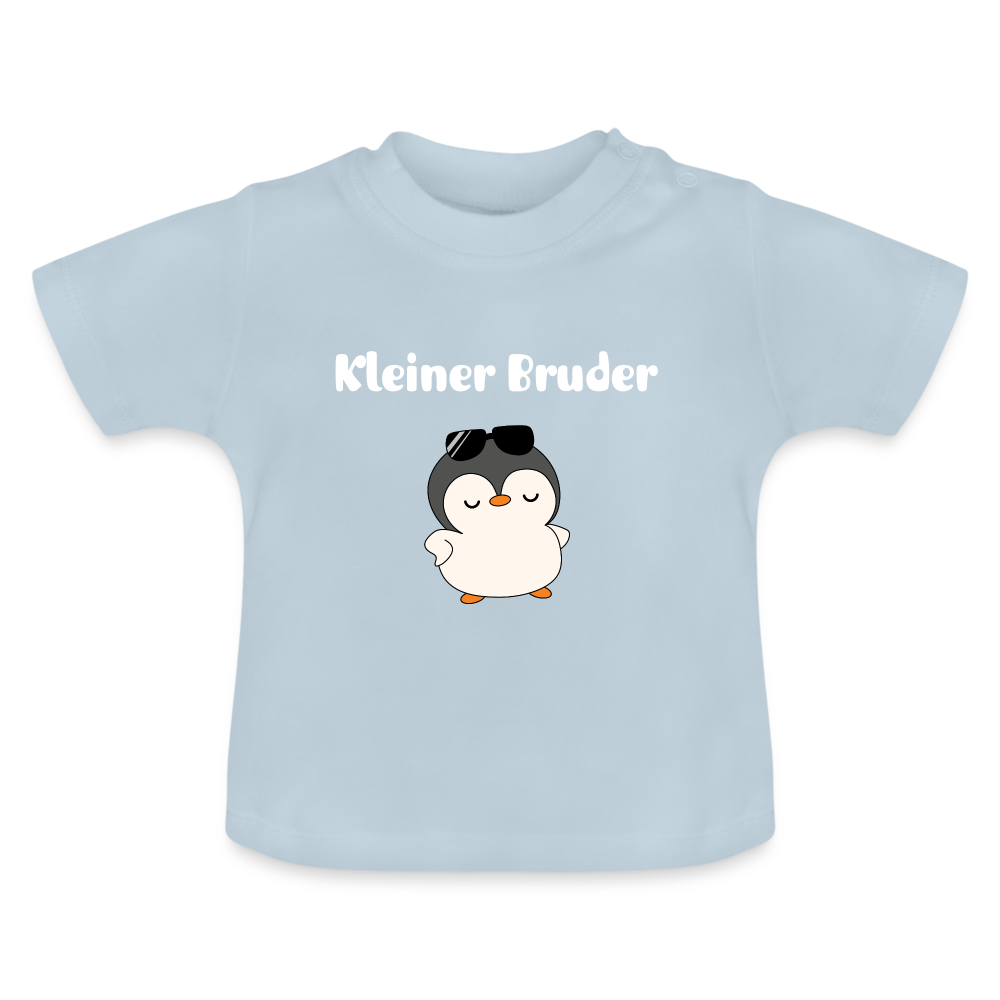 Baby T-Shirt - Kleiner Bruder cooler Pinguin - Hellblau