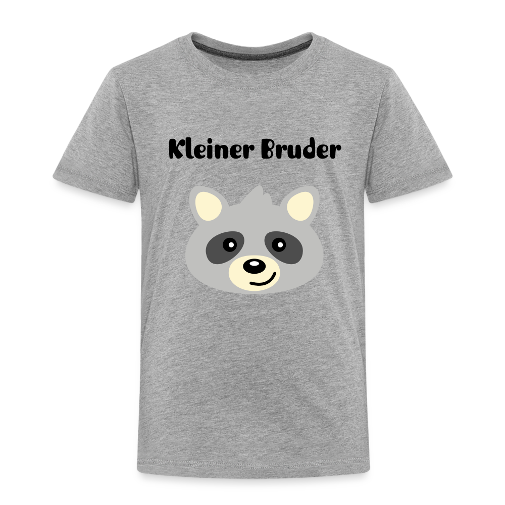 Kinder Premium T-Shirt - Kleiner Bruder Waschbär - Grau meliert