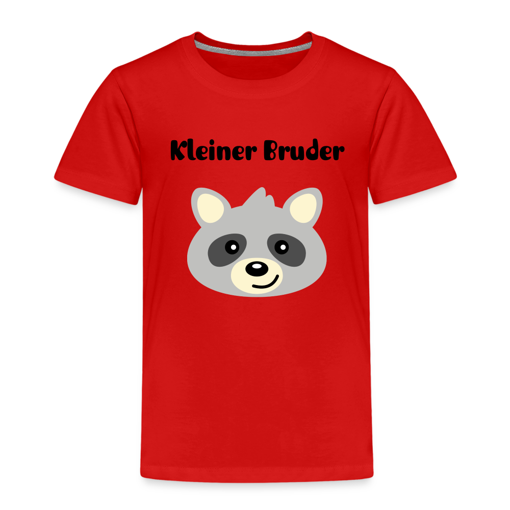 Kinder Premium T-Shirt - Kleiner Bruder Waschbär - Rot