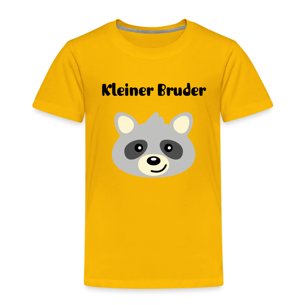 Kinder Premium T-Shirt - Kleiner Bruder Waschbär - Sonnengelb