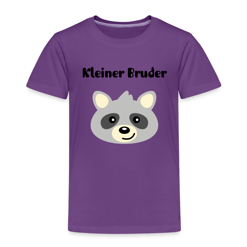 Kinder Premium T-Shirt - Kleiner Bruder Waschbär - Lila