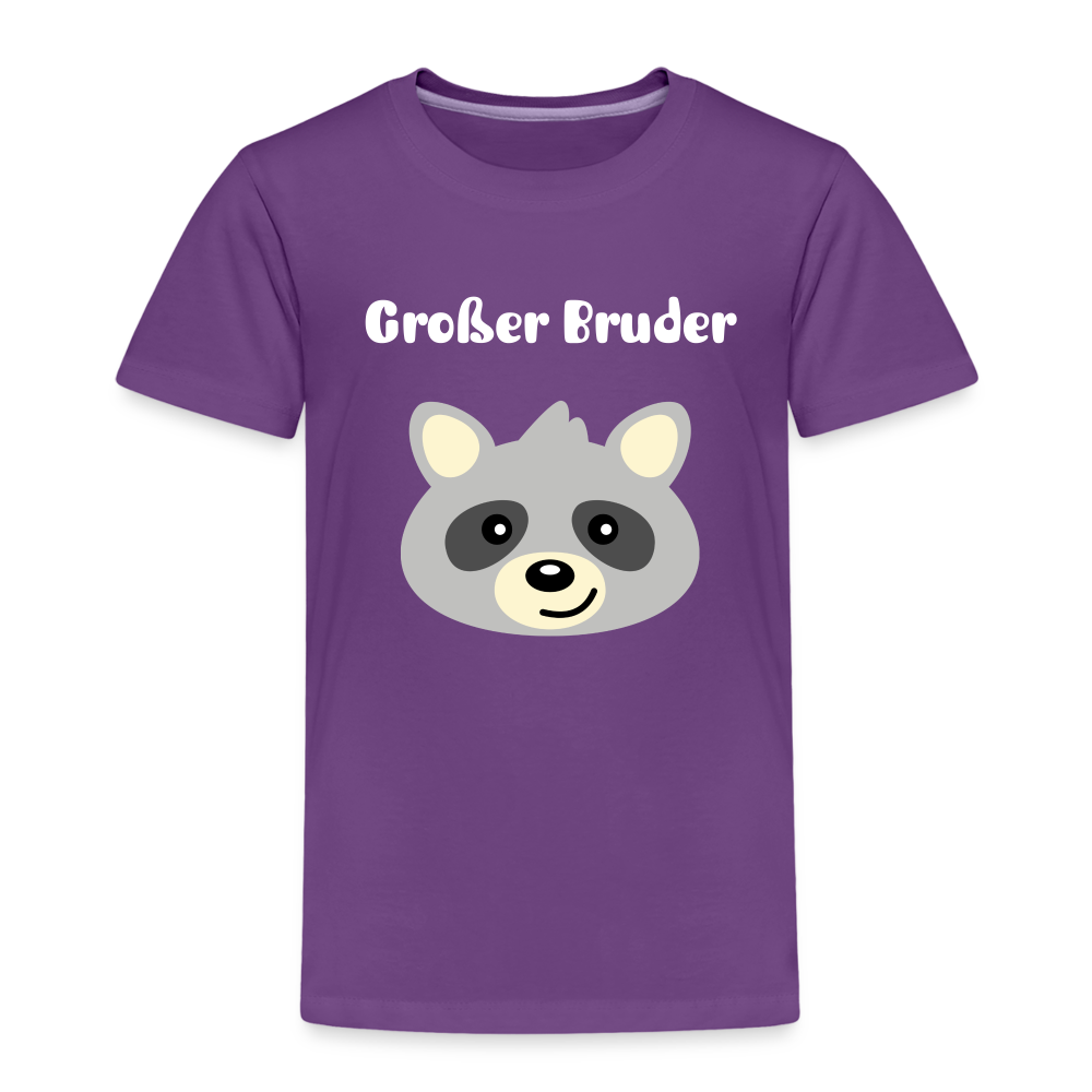 Kinder Premium T-Shirt - Großer Bruder Waschbär - Lila