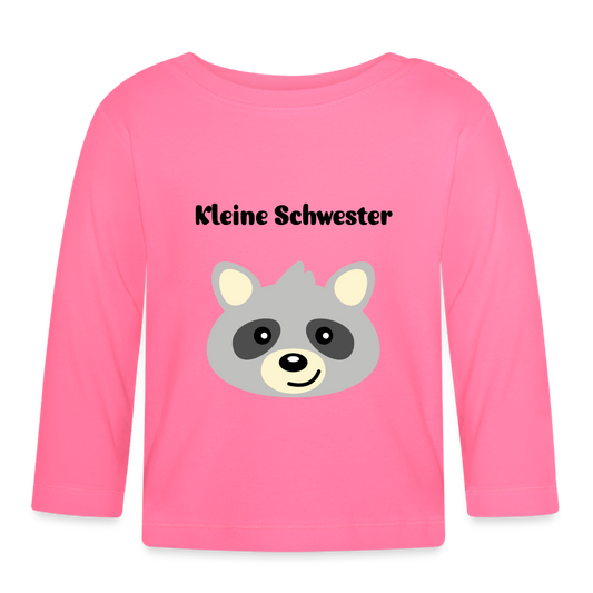 Baby Langarmshirt - Kleine Schwester Waschbär - Azalea