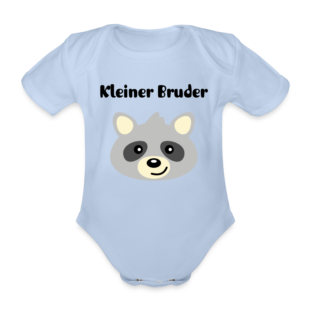 Baby Bio-Kurzarm-Body - Kleiner Bruder Waschbär - Sky