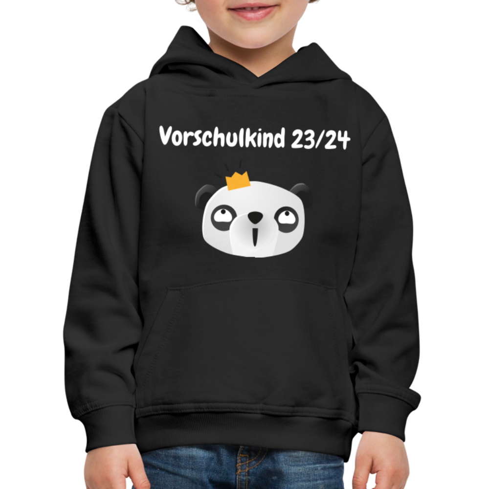 Kinder Premium Hoodie - Vorschulkind 23/24 Panda Prinzessin - Schwarz