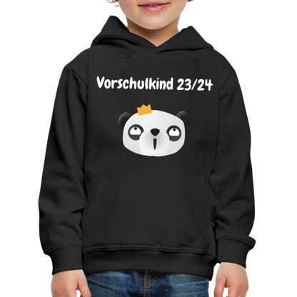 Kinder Premium Hoodie - Vorschulkind 23/24 Panda Prinzessin - Schwarz