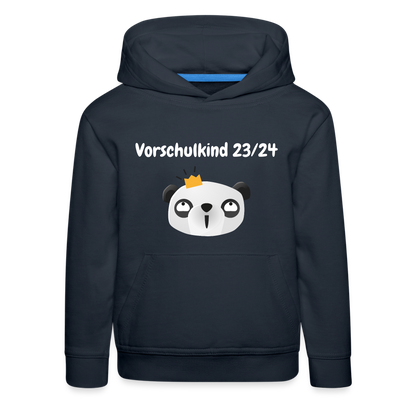 Kinder Premium Hoodie - Vorschulkind 23/24 Panda Prinzessin - Navy