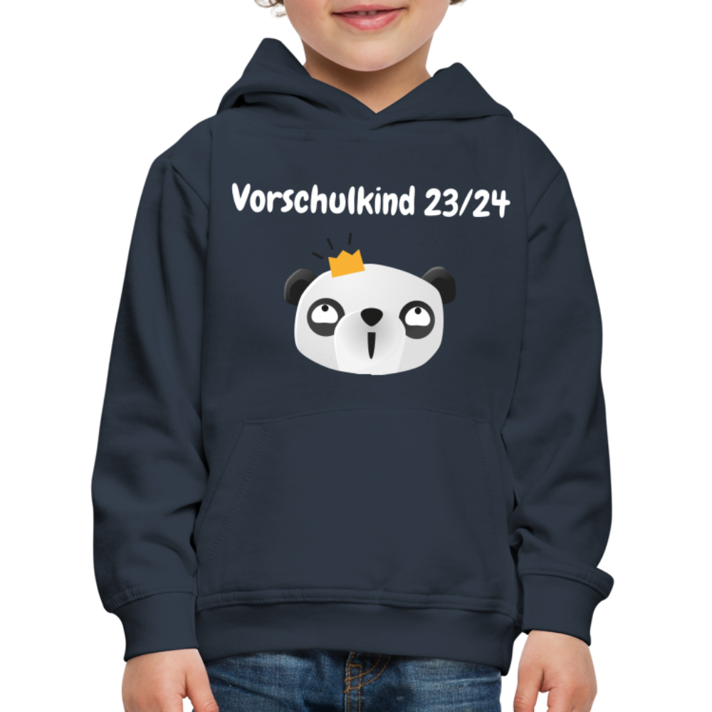 Kinder Premium Hoodie - Vorschulkind 23/24 Panda Prinzessin - Navy