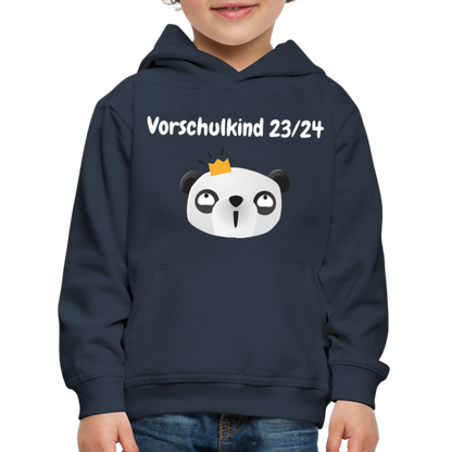 Kinder Premium Hoodie - Vorschulkind 23/24 Panda Prinzessin - Navy