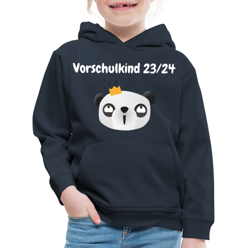 Kinder Premium Hoodie - Vorschulkind 23/24 Panda Prinzessin - Navy