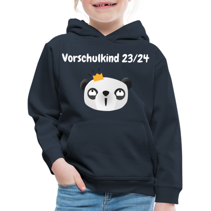 Kinder Premium Hoodie - Vorschulkind 23/24 Panda Prinzessin - Navy