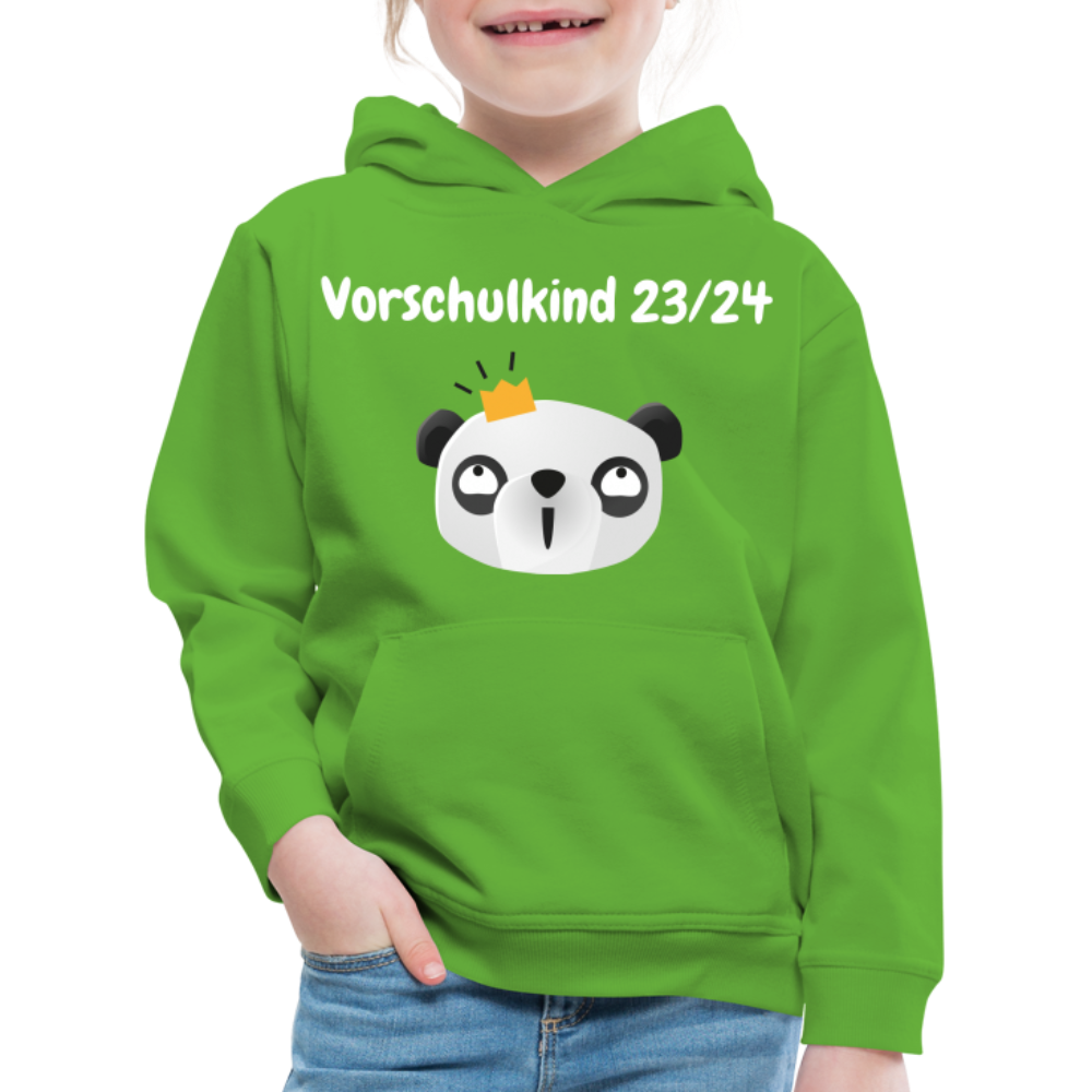 Kinder Premium Hoodie - Vorschulkind 23/24 Panda Prinzessin - Hellgrün