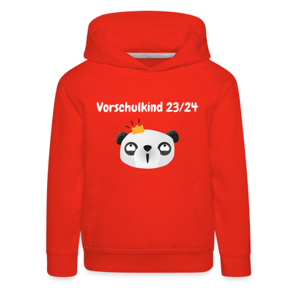 Kinder Premium Hoodie - Vorschulkind 23/24 Panda Prinzessin - Rot