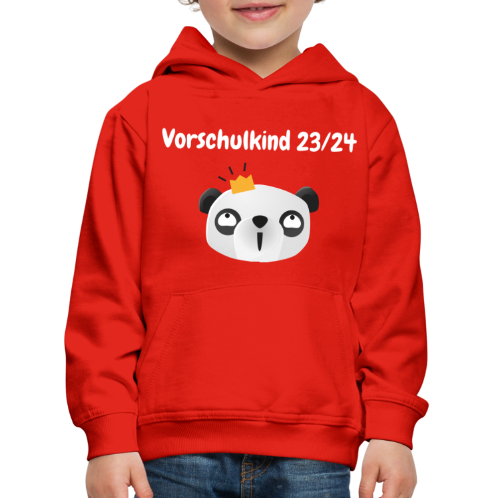 Kinder Premium Hoodie - Vorschulkind 23/24 Panda Prinzessin - Rot