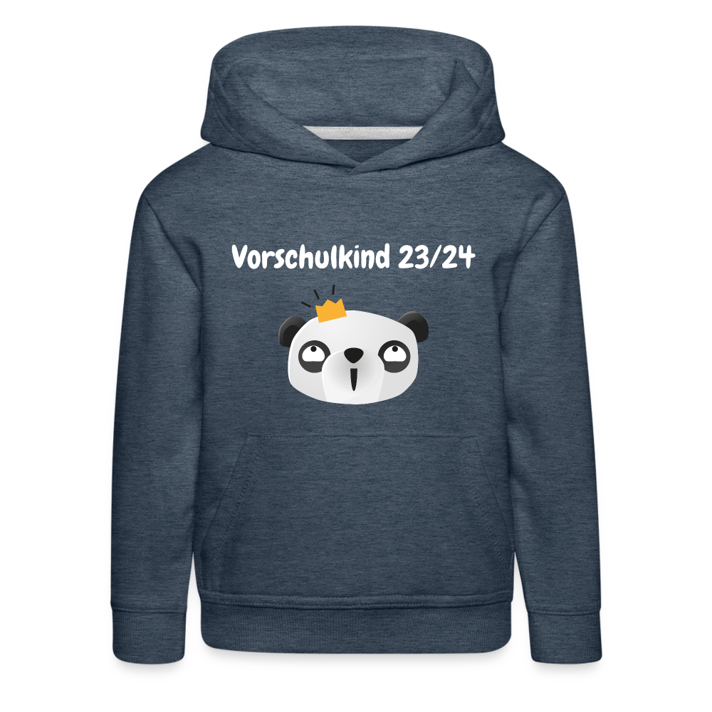 Kinder Premium Hoodie - Vorschulkind 23/24 Panda Prinzessin - Jeansblau