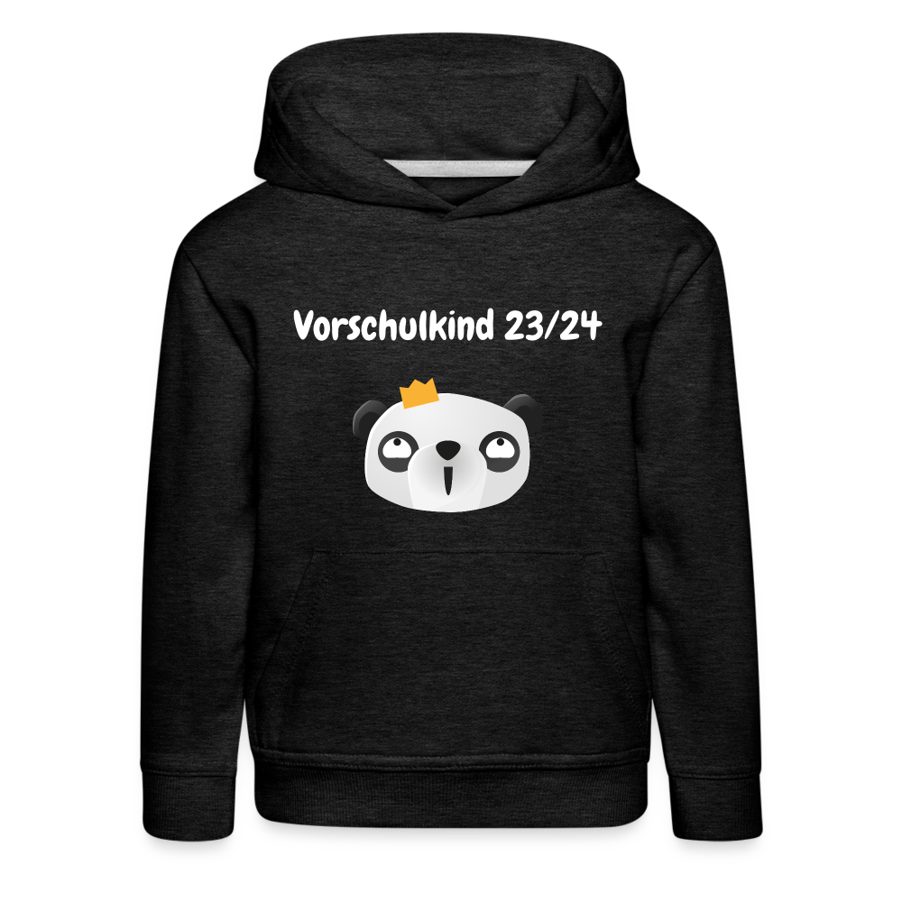 Kinder Premium Hoodie - Vorschulkind 23/24 Panda Prinzessin - Anthrazit