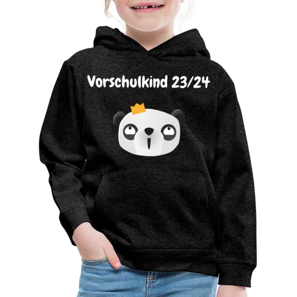 Kinder Premium Hoodie - Vorschulkind 23/24 Panda Prinzessin - Anthrazit