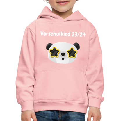 Kinder Premium Hoodie - Vorschulkind 23/24 Panda Sterne - Kristallrosa