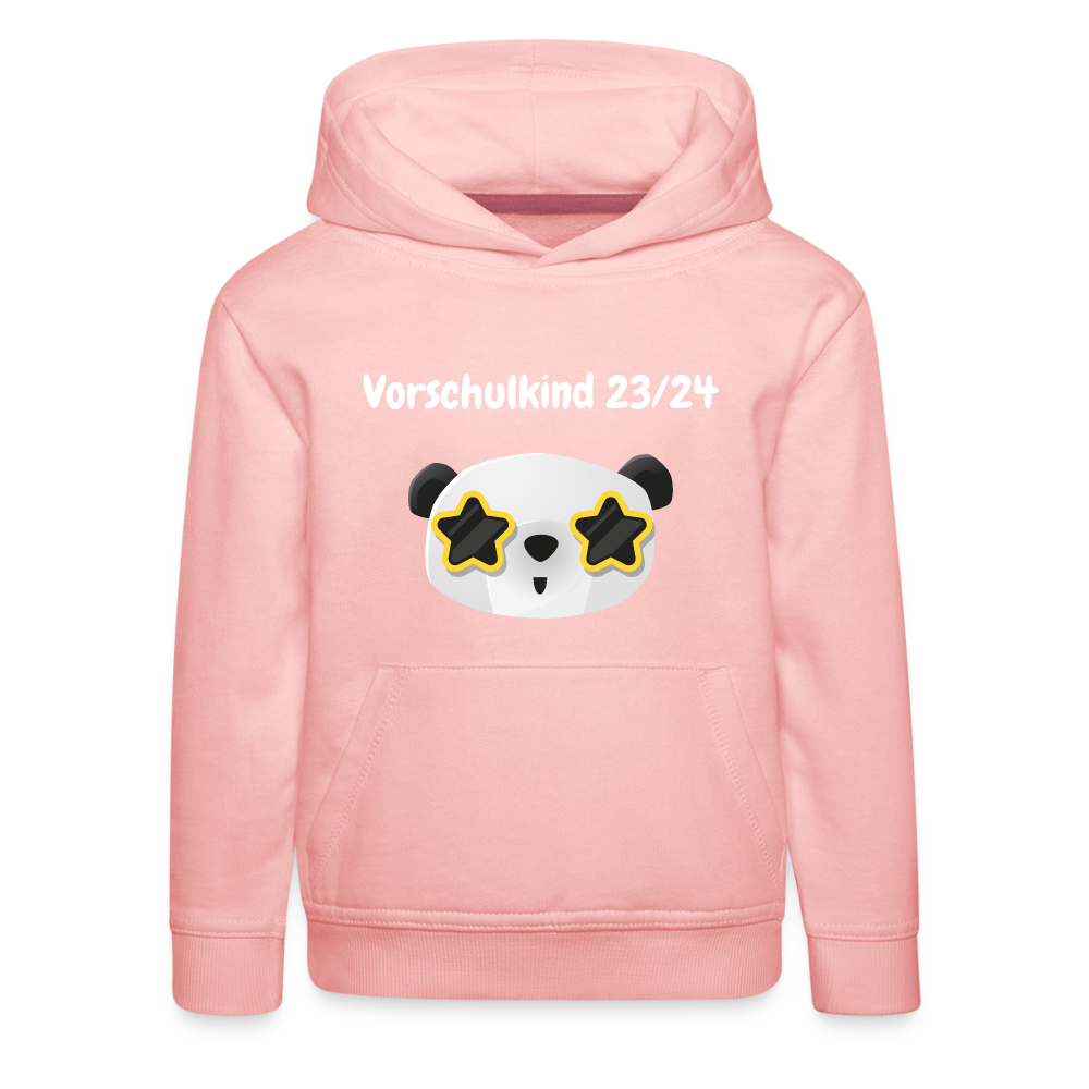 Kinder Premium Hoodie - Vorschulkind 23/24 Panda Sterne - Kristallrosa