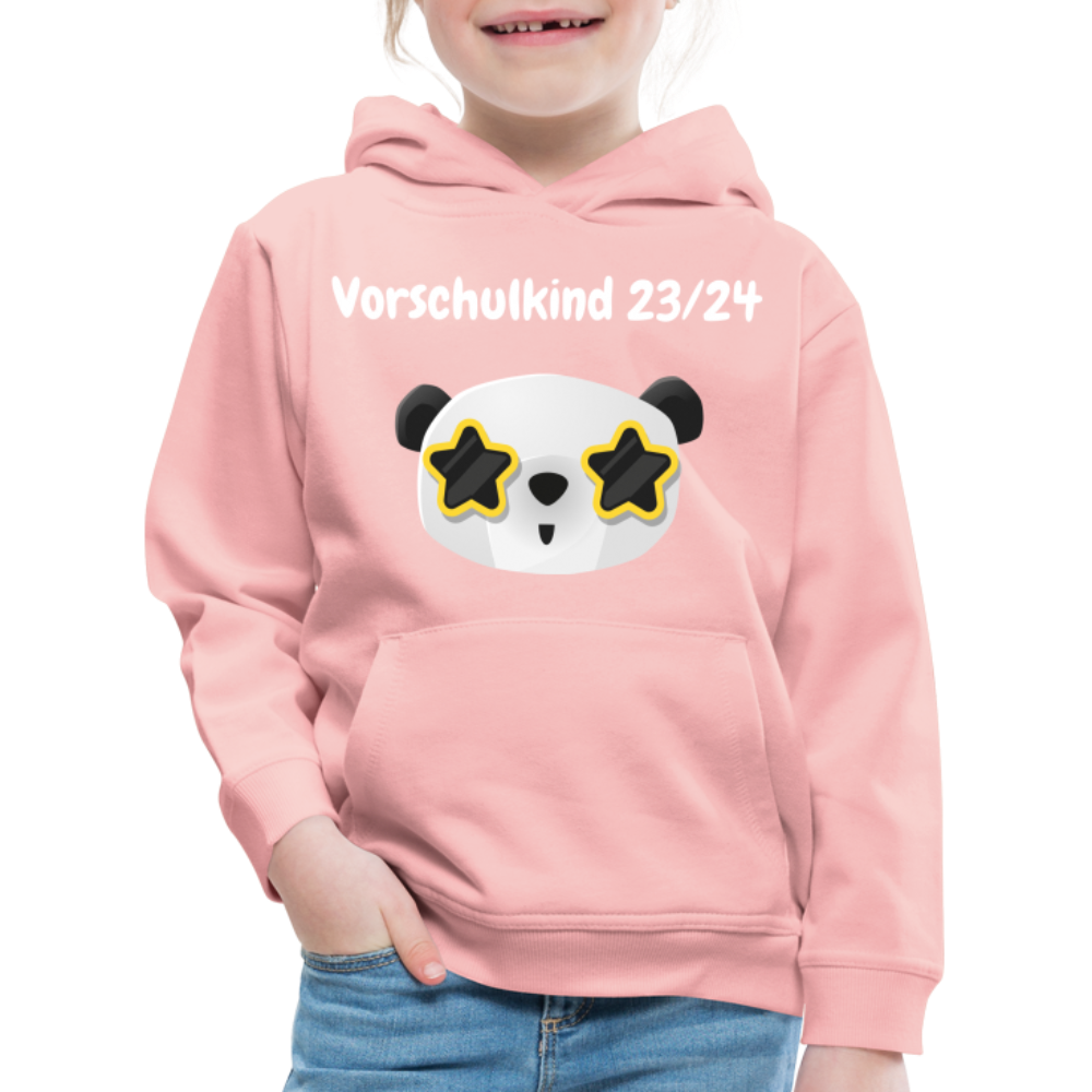 Kinder Premium Hoodie - Vorschulkind 23/24 Panda Sterne - Kristallrosa