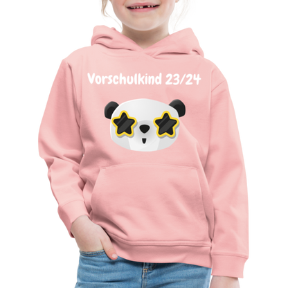 Kinder Premium Hoodie - Vorschulkind 23/24 Panda Sterne - Kristallrosa