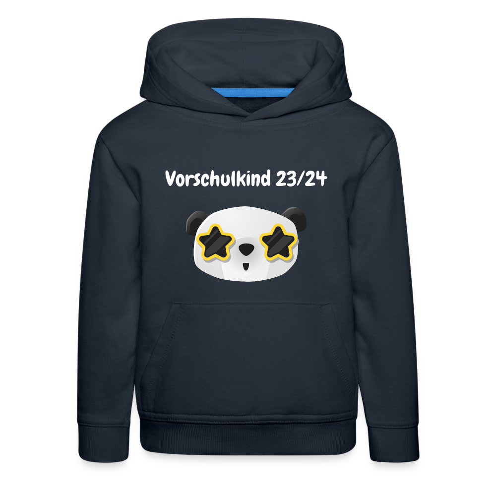 Kinder Premium Hoodie - Vorschulkind 23/24 Panda Sterne - Navy