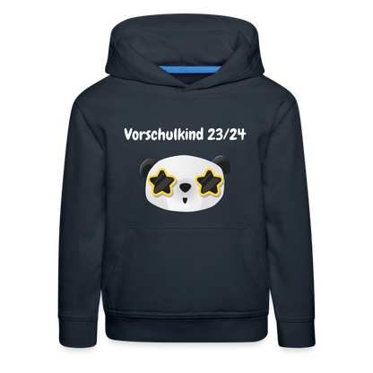 Kinder Premium Hoodie - Vorschulkind 23/24 Panda Sterne - Navy