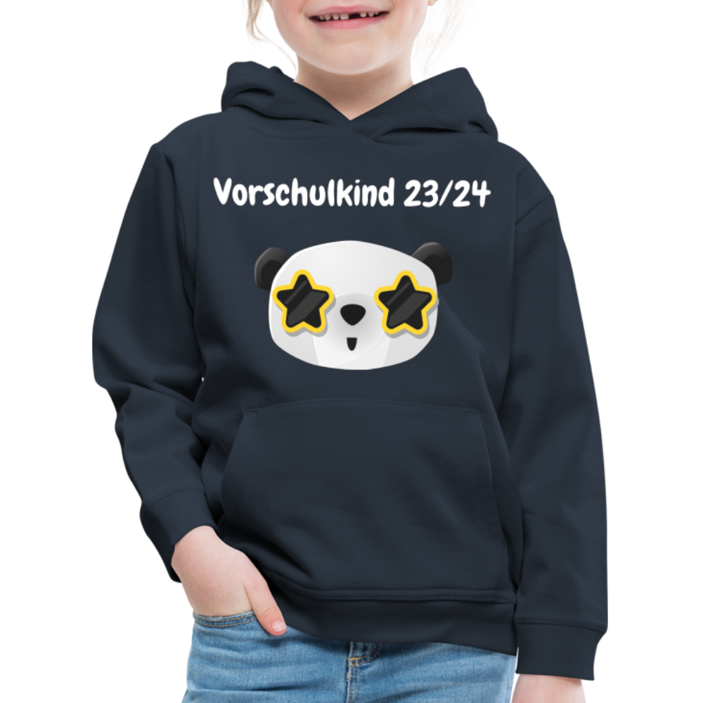 Kinder Premium Hoodie - Vorschulkind 23/24 Panda Sterne - Navy