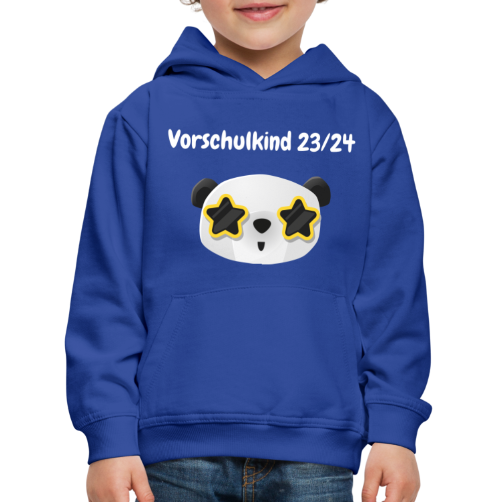 Kinder Premium Hoodie - Vorschulkind 23/24 Panda Sterne - Royalblau