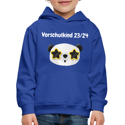 Kinder Premium Hoodie - Vorschulkind 23/24 Panda Sterne - Royalblau