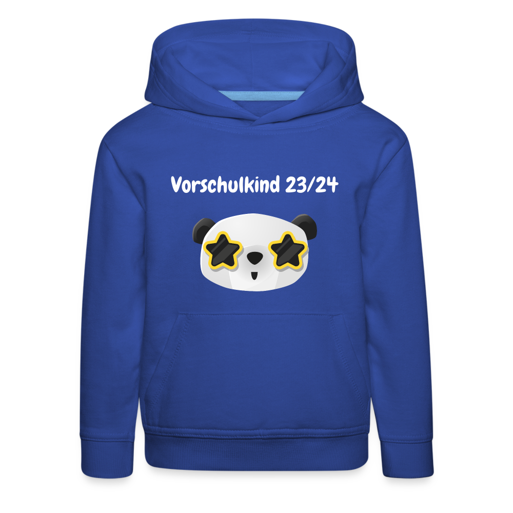 Kinder Premium Hoodie - Vorschulkind 23/24 Panda Sterne - Royalblau