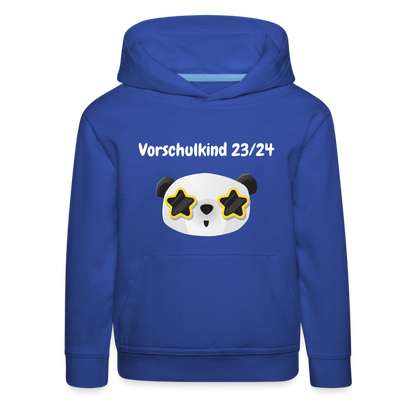 Kinder Premium Hoodie - Vorschulkind 23/24 Panda Sterne - Royalblau