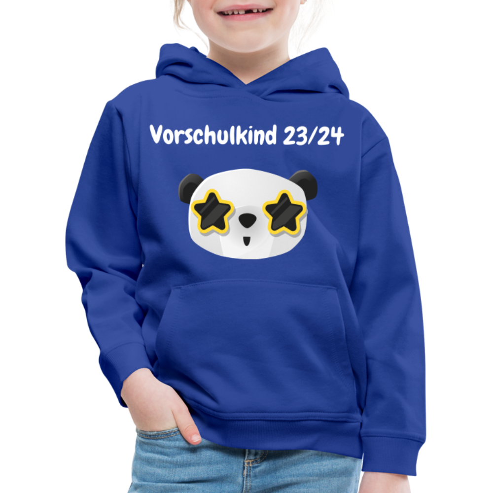 Kinder Premium Hoodie - Vorschulkind 23/24 Panda Sterne - Royalblau