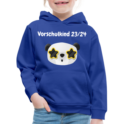 Kinder Premium Hoodie - Vorschulkind 23/24 Panda Sterne - Royalblau