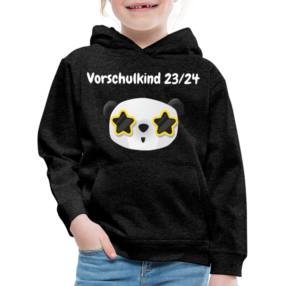 Kinder Premium Hoodie - Vorschulkind 23/24 Panda Sterne - Anthrazit