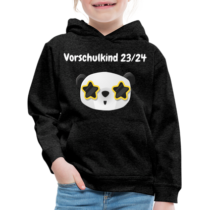 Kinder Premium Hoodie - Vorschulkind 23/24 Panda Sterne - Anthrazit