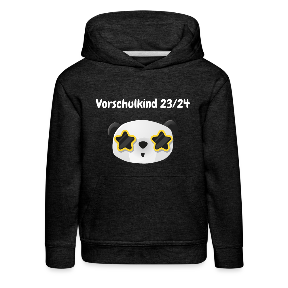 Kinder Premium Hoodie - Vorschulkind 23/24 Panda Sterne - Anthrazit