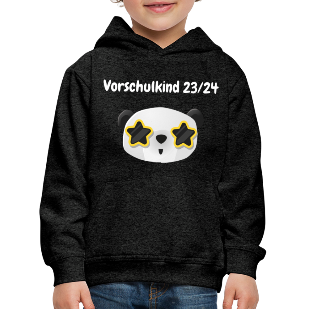 Kinder Premium Hoodie - Vorschulkind 23/24 Panda Sterne - Anthrazit