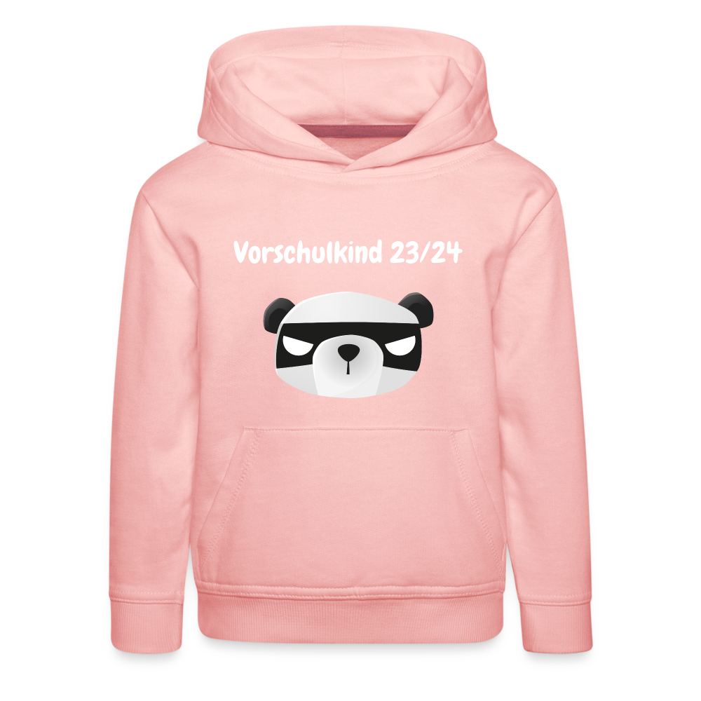 Kinder Premium Hoodie - Vorschulkind 23/24 Panda mit Maske - Kristallrosa