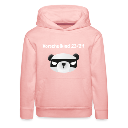 Kinder Premium Hoodie - Vorschulkind 23/24 Panda mit Maske - Kristallrosa