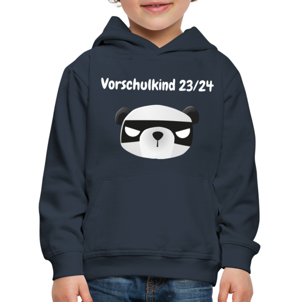 Kinder Premium Hoodie - Vorschulkind 23/24 Panda mit Maske - Navy