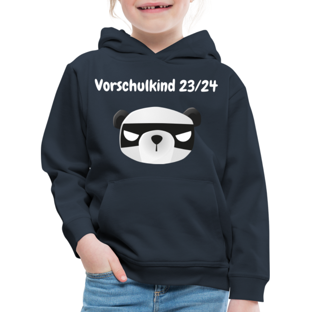 Kinder Premium Hoodie - Vorschulkind 23/24 Panda mit Maske - Navy