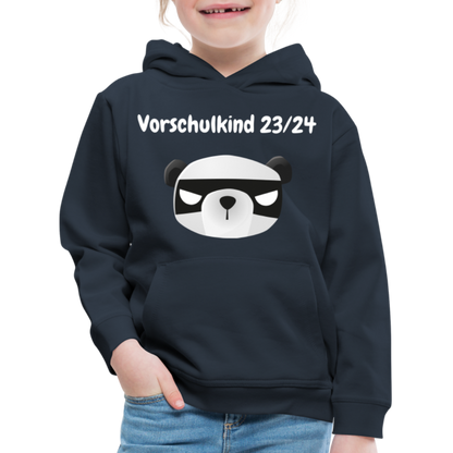 Kinder Premium Hoodie - Vorschulkind 23/24 Panda mit Maske - Navy