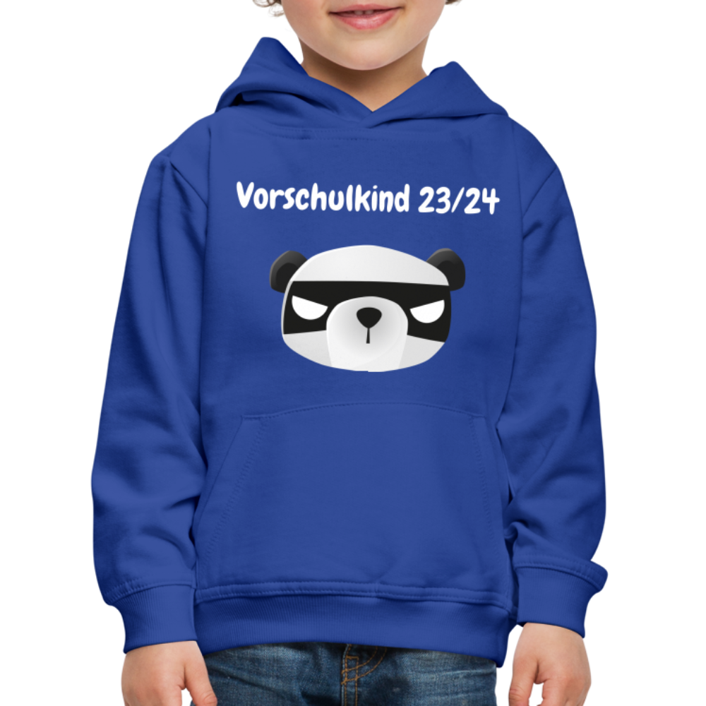 Kinder Premium Hoodie - Vorschulkind 23/24 Panda mit Maske - Royalblau