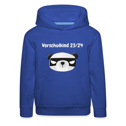 Kinder Premium Hoodie - Vorschulkind 23/24 Panda mit Maske - Royalblau